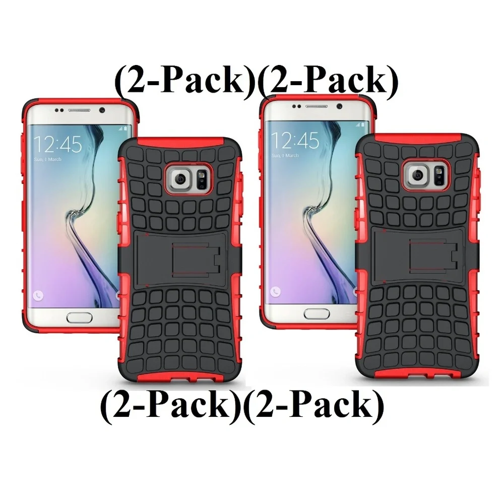 NEW 2-PACK GALAXY s6 CELL PHONE CASE ARMOUR GRIP